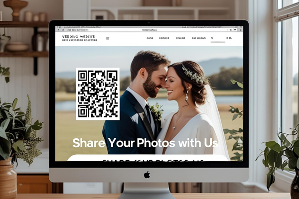 Event website with QR code example